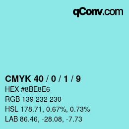 Color code: CMYK 40 / 0 / 1 / 9 | qconv.com