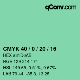 Color code: CMYK 40 / 0 / 20 / 16 | qconv.com