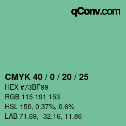 Color code: CMYK 40 / 0 / 20 / 25 | qconv.com