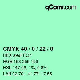 Color code: CMYK 40 / 0 / 22 / 0 | qconv.com