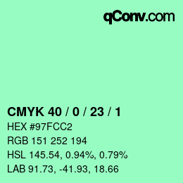 Color code: CMYK 40 / 0 / 23 / 1 | qconv.com