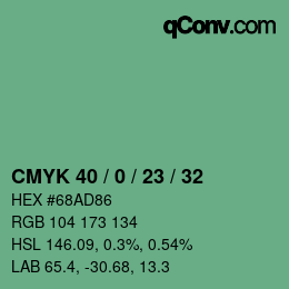 Color code: CMYK 40 / 0 / 23 / 32 | qconv.com