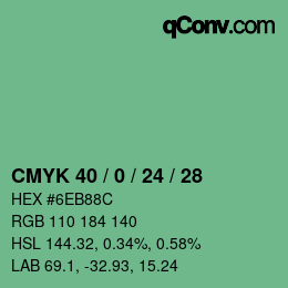 Color code: CMYK 40 / 0 / 24 / 28 | qconv.com