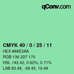 Color code: CMYK 40 / 0 / 25 / 11 | qconv.com