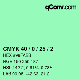 Color code: CMYK 40 / 0 / 25 / 2 | qconv.com