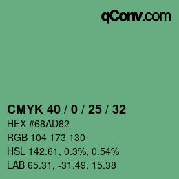 Color code: CMYK 40 / 0 / 25 / 32 | qconv.com