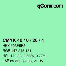 Color code: CMYK 40 / 0 / 26 / 4 | qconv.com