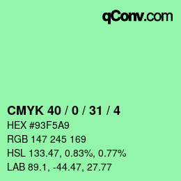 Color code: CMYK 40 / 0 / 31 / 4 | qconv.com