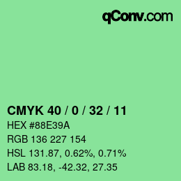 Color code: CMYK 40 / 0 / 32 / 11 | qconv.com