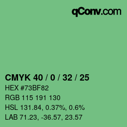 Color code: CMYK 40 / 0 / 32 / 25 | qconv.com
