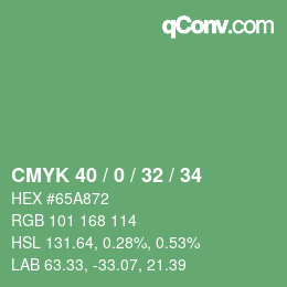 Color code: CMYK 40 / 0 / 32 / 34 | qconv.com