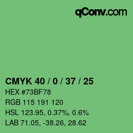 Color code: CMYK 40 / 0 / 37 / 25 | qconv.com