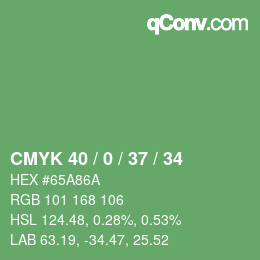 Color code: CMYK 40 / 0 / 37 / 34 | qconv.com