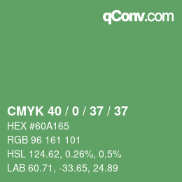 Color code: CMYK 40 / 0 / 37 / 37 | qconv.com