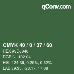 Color code: CMYK 40 / 0 / 37 / 60 | qconv.com