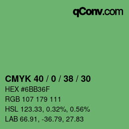 Color code: CMYK 40 / 0 / 38 / 30 | qconv.com