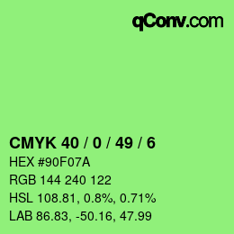 Color code: CMYK 40 / 0 / 49 / 6 | qconv.com