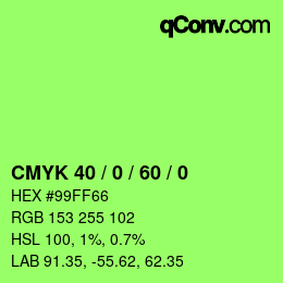 カラーコード: CMYK 40 / 0 / 60 / 0 | qconv.com