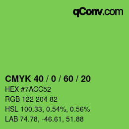 Color code: CMYK 40 / 0 / 60 / 20 | qconv.com