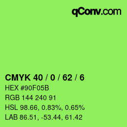 Color code: CMYK 40 / 0 / 62 / 6 | qconv.com