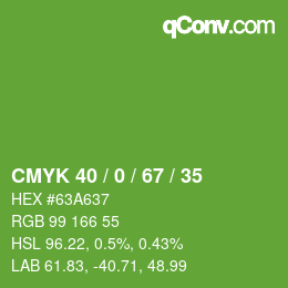 颜色代码: CMYK 40 / 0 / 67 / 35 | qconv.com
