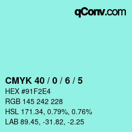 Color code: CMYK 40 / 0 / 6 / 5 | qconv.com