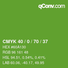 Color code: CMYK 40 / 0 / 70 / 37 | qconv.com