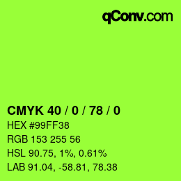 Color code: CMYK 40 / 0 / 78 / 0 | qconv.com