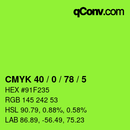 Color code: CMYK 40 / 0 / 78 / 5 | qconv.com