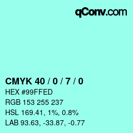 Color code: CMYK 40 / 0 / 7 / 0 | qconv.com