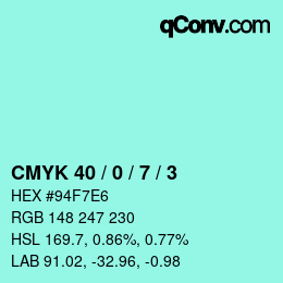 Color code: CMYK 40 / 0 / 7 / 3 | qconv.com