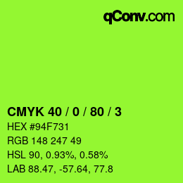 Color code: CMYK 40 / 0 / 80 / 3 | qconv.com
