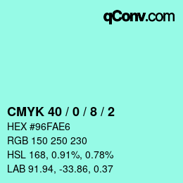 Color code: CMYK 40 / 0 / 8 / 2 | qconv.com