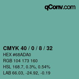Color code: CMYK 40 / 0 / 8 / 32 | qconv.com