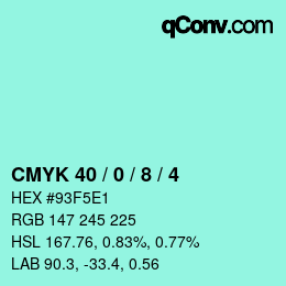 Color code: CMYK 40 / 0 / 8 / 4 | qconv.com