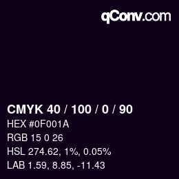 Color code: CMYK 40 / 100 / 0 / 90 | qconv.com