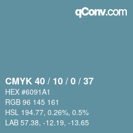 Color code: CMYK 40 / 10 / 0 / 37 | qconv.com