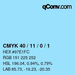 Color code: CMYK 40 / 11 / 0 / 1 | qconv.com