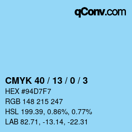 Color code: CMYK 40 / 13 / 0 / 3 | qconv.com