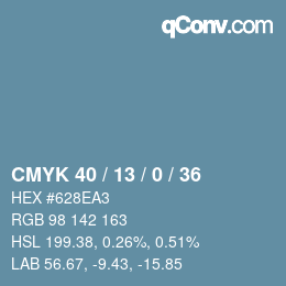 Color code: CMYK 40 / 13 / 0 / 36 | qconv.com