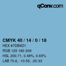 Color code: CMYK 40 / 14 / 0 / 18 | qconv.com