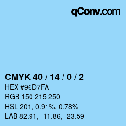 Color code: CMYK 40 / 14 / 0 / 2 | qconv.com