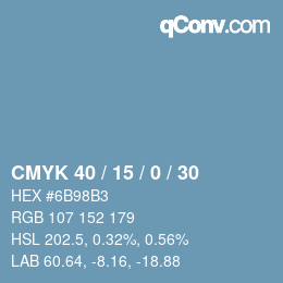 Color code: CMYK 40 / 15 / 0 / 30 | qconv.com