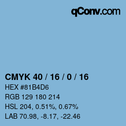 Color code: CMYK 40 / 16 / 0 / 16 | qconv.com