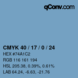 Color code: CMYK 40 / 17 / 0 / 24 | qconv.com