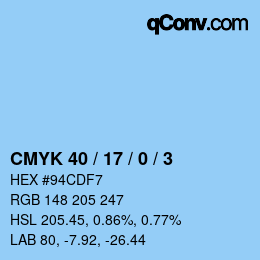 Color code: CMYK 40 / 17 / 0 / 3 | qconv.com