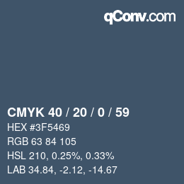 Color code: CMYK 40 / 20 / 0 / 59 | qconv.com