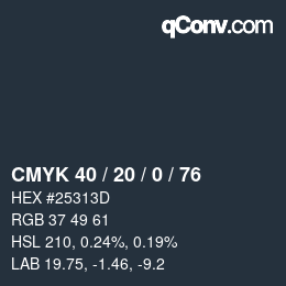 Color code: CMYK 40 / 20 / 0 / 76 | qconv.com