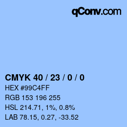 Color code: CMYK 40 / 23 / 0 / 0 | qconv.com