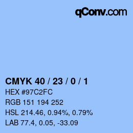 Color code: CMYK 40 / 23 / 0 / 1 | qconv.com